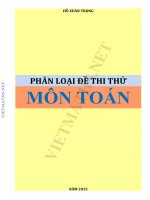 Phân loại Đề thi thử môn Toán năm 2015