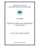 Đánh giá vai trò quy hoạch đô thị ở tỉnh An Giang  Luận văn thạc sĩ