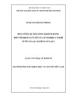 ĐO LƯỜNG SỰ HÀI LÒNG KHÁCH HÀNG ĐỐI VỚI DỊCH VỤ Ô TÔ CỦA XÍ NGHIỆP CƠ KHÍ Ô TÔ AN LẠC (SAMCO AN LẠC).PDF