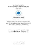 Mối quan hệ phi tuyến giữa tỷ giá hối đoái thực hiệu lực với các yếu tố kinh tế cơ bản. Bằng chứng thực nghiệm tại Việt Nam và Indonesia  Luận văn thạc sĩ