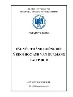CÁC YẾU TỐ ẢNH HƯỞNG ĐẾN Ý ĐỊNH HỌC ANH VĂN QUA MẠNG TẠI TPHCM.PDF