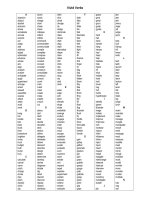 Small list of vivid verbs