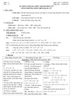 Giáo án Đại số 8 - Học kỳ I - Tuần 6