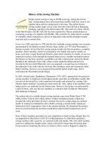 History of the Sewing Machine -LỊCH SỬ HÌNH CỦA CHIẾC MÁY MAY