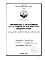 Tổng quan về chất ức chế neuraminidase (chất ức chế enzym) khả năng nghiên cứu và ứng dụng tại việt nam