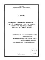 Nghiên cứu đánh giá sự vận dụng lý thuyết marketing trên thị trường thuốc tim mạch tại hà nội