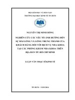NGHIÊN CỨU CÁC YẾU TỐ ẢNH HƯỞNG ĐẾN SỰ HÀI LÒNG VÀ LÒNG TRUNG THÀNH CỦA KHÁCH HÀNG ĐỐI VỚI DỊCH VỤ NHA KHOA TẠI PHÒNG KHÁM NHA KHOA TRÊN ĐỊA BÀN TPHCM.PDF