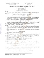 Kì thi tuyển sinh sau Đại học Huế môn Đại số năm 2007 -Đề 2