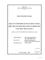 Khảo sát tình hình sử dụng thuốc trong điều trị bệnh tâm thần phân liệt tại bệnh viện tâm thần TW