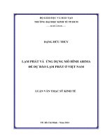 LẠM PHÁT VÀ ỨNG DỤNG MÔ HÌNH ARIMA ĐỂ DỰ BÁO LẠM PHÁT Ở VIỆT NAM.PDF