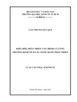 LUẬN VĂN THẠC SĨ  KIỀU HỐI, PHÁT TRIỂN TÀI CHÍNH VÀ TĂNG TRƯỞNG KINH TẾ Ở CÁC NƯỚC ĐANG PHÁT TRIỂN.