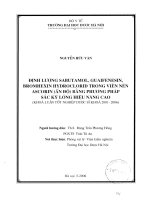 Định lượng sabutamol, guaifenesin, bromhexin hydroclorid trong viên nén ascorin (ấn độ) bằng phương pháp sắc ký lỏng hiệu năng cao