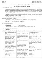 Giáo án đại số 8 - Học kỳ II - Tuần 20