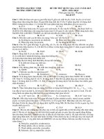 Đề và lời giải chi tiết môn Hóa quốc gia năm 2015 - Trường THPT Chuyên Vĩnh Phúc