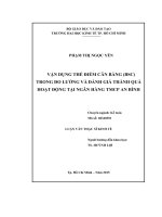 Vận dụng thẻ cân bằng điểm (BSC) trong đo lường và đánh giá thành quả hoạt động tại ngân hàng TMCP An Bình