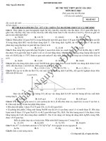 Đề thi thử Quốc gia môn Hóa 2015 - Thầy Nguyễn Đình Độ - Đề 1