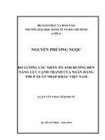 ĐO LƯỜNG CÁC NHÂN TỐ ẢNH HƯỞNG ĐẾN NĂNG LỰC CẠNH TRANH CỦA NGÂN HÀNG TMCP XUẤT NHẬP KHẨU VIỆT NAM.PDF