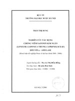 Nghiên cứu tác dụng chống viêm saponin cây kim ngân (lonicera japonica thunb caprifoliaceae) đối với anpha   amylase