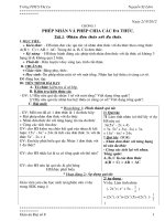 Giáo án Đại số 8 - Trường THCS Thị Lưu