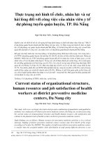 thực trạng mô hình tổ chức nhân lực y tế