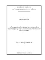 Thâm hụt tài khóa và lạm phát Bằng chứng thực nghiệm tại Việt Nam thông qua phương kiểm định biên  Luận văn thạc sĩ