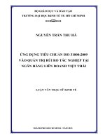 ỨNG DỤNG TIÊU CHUẨN ISO 31000 2009 VÀO QUẢN TRỊ RỦI RO TÁC NGHIỆP TẠI NGÂN HÀNG LIÊN DOANH VIỆT THÁI.PDF