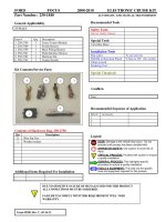 HƯỚNG DẪN LẮP ĐẶT HỆ THỐNG CRUISE CONTROL TRÊN FORD FOCUS