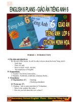 Giáo án Tiếng Anh lớp 6 cả năm cực hay 2015