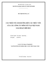 CÁC NHÂN TỐ ẢNH HƯỞNG ĐẾN CẤU TRÚC VỐN CỦA CÁC CÔNG TY NIÊM YẾT TẠI VIỆT NAM GIAI ĐOẠN 2009 - 2013.PDF