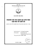 Nghiên cứu tác dụng hạ lipid máu của một số chất xơ