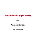 Dolch words or sight words list in the English