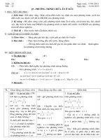 Giáo án đại số 8 - Học kỳ II - Tuần 23