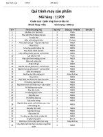 BẢNG QUY TRÌNH MAY