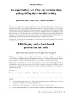 tại nạn thương tích ở trẻ em và biện pháp phòng tránh