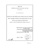 Khảo sát, hệ thống hóa, phân loại các thuốc độc, nghiện, hướng tâm thần đăng kí sản xuất, lưu hành tại việt nam