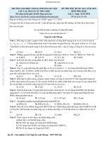 Đề thi thử quốc gia môn Hóa học năm 2015 lần 3 - Nguyễn Anh Phong