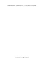 Understanding and improving the durability of textiles