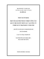 MỘT SỐ GIẢI PHÁP HOÀN THIỆN CÔNG TÁC QUẢN TRỊ NGUỒN NHÂN LỰC TẠI CÔNG TY TRÁCH NHIỆM HỮU HẠN XUẤT NHẬP KHẨU VINH SÂM.PDF