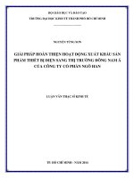 GIẢI PHÁP HOÀN THIỆN HOẠT ĐỘNG XUẤT KHẨU SẢN PHẨM THIẾT BỊ ĐIỆN SANG THỊ TRƯỜNG ĐÔNG NAM Á CỦA CÔNG TY CỔ PHẦN NGÔ HAN.PDF