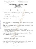 Kì thi tuyển sinh sau Đại học Huế môn Giải tích năm 2005