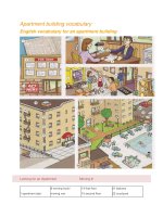 English lesson on vocabulary for apartment