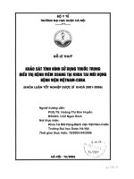 Khảo sát tình hình sử dụng thuốc ttrong điều trị bệnh viêm xoang tại khoa tai mũi họng bệnh viện viêt nam   cuba