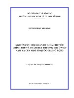 Nghiên cứu mối quan hệ giữa chi tiêu chính phủ và thâm hụt thương mại ở Việt Nam và của một số quốc gia mở rộng