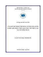 Ứng dụng hệ thống thẻ điểm cân bằng (Balanced Scorecard) trong triển khai thực thi chiến lược tại VNPT Bình Thuận