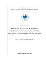 NGHIÊN CỨU ĐỀ XUẤT GIẢI PHÁP QUẢN LÝ CHẤT THẢI RẮN PHÁT SINH TRONG SẢN XUẤT NÔNG NGHIỆP TẠI HUYỆN ĐĂK SONG, TỈNH ĐĂK NÔNG.PDF