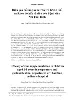 Hiệu quả bổ sung kẽm trên trẻ