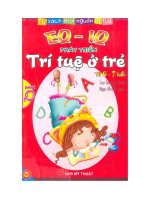 PHÁT TRIỂN TRÍ TUỆ ở TRẺ từ 6 7 TUỔI về CHỈ số EQ và IQ