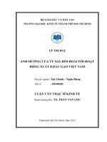 ẢNH HƯỞNG TỶ GIÁ HỐI ĐOÁI TỚI HOẠT ĐỘNG XUẤT KHẨU GẠO VIỆT NAM.PDF