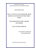 Luận văn thạc sĩ Nâng cao năng lực quản trị rủi ro thanh khoản tại Ngân hàng thương mại cổ phần phát triển thành phố Hồ Chí Minh