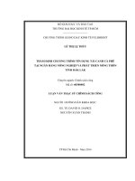 Luận văn thạc sĩ Thẩm định chương trình tín dụng tái canh cà phê tại ngân hàng nông nghiệp và phát triển nông thôn tỉnh Dak Lak